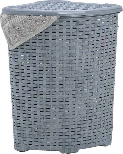 Amazon Superio Corner Laundry Hamper Basket With Lid 50 Liter