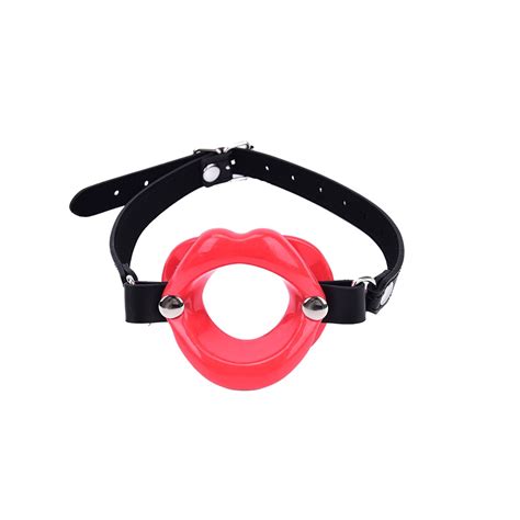 Restraints Bdsm Fetish Leather Rubber Lips O Ring Open Mouth Gag
