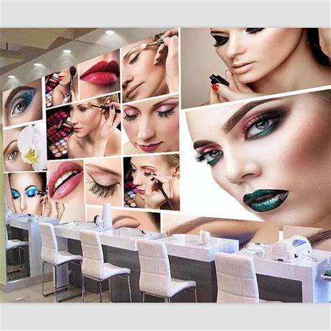 Beibehang Wallpaper Custom Hd Wallpaper Mural Makeup Background Wall Beauty Makeup Exhibition