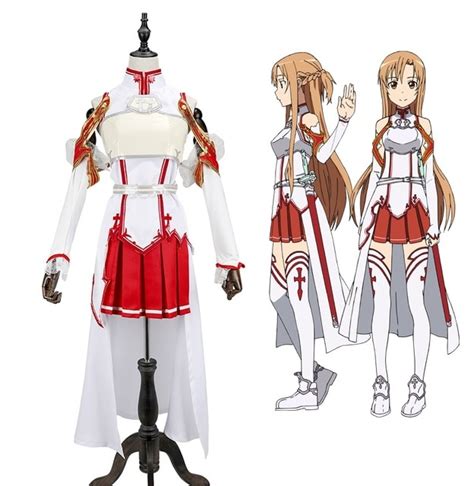 New Anime Sword Art Online Cosplay Costume Sao Yuuki Asuna Cosplay