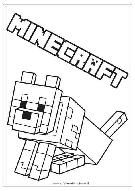 Pies Minecraft Kolorowanka Do Druku Rodzicielskieinspiracje Pl My Xxx