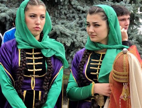 Circassian Beauties In Traditional Costume Most Beautiful Women