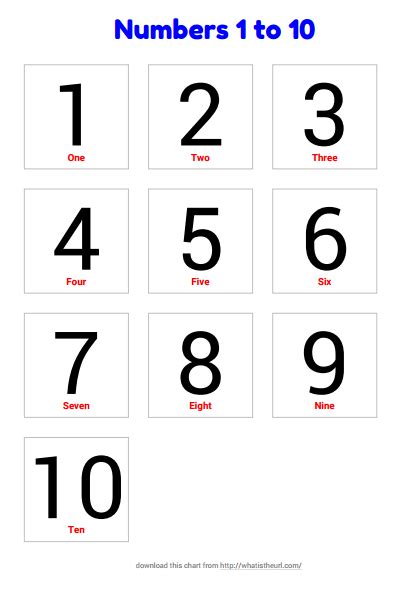 Counting Numbers 1 To 10 Your Home Teacher