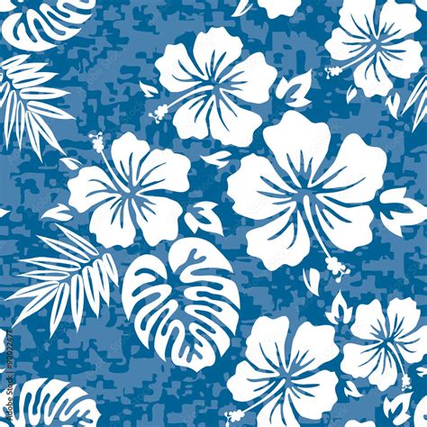 Aloha Hawaiian Shirt Seamless Background Pattern Stock Vector Adobe Stock