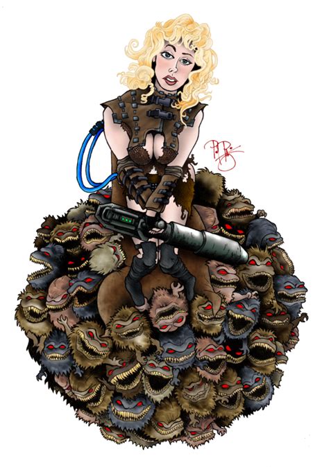 sci fi pin up art of critters 2 the main course this is lee the bounty hunter roxanne
