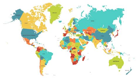 Detalle Imagen Planisferio Con Nombres De Paises Y Continentes