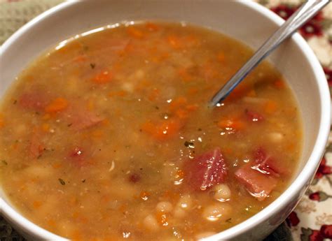 How to cook dried beans the tastiest beans of all if you ask us. Crock Pot Creamy Navy Bean and Ham Soup | Ham soup, Ham and bean soup, Navy beans and ham