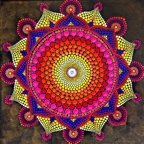 Beautiful Mandala Hand Painted Stock Illustration Illustration Of