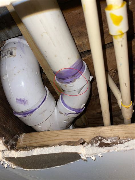 Plumbing Small Leak Has Appeared In A Pvc Drain Pipe Joint How To