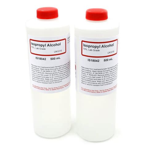 Laboratory Grade Isopropyl Alcohol 70 500ml Case Of 2 The Curated