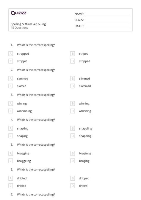 50 Suffixes Worksheets For 4th Grade On Quizizz Free And Printable