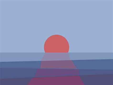Minimalist Sunset Wallpaper In 1024x768 Resolution