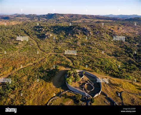 An Aerial View Of The Great Enclosure At Great Zimbabwe Stock Photo Alamy