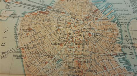 1894 Vintage Map Of Boston