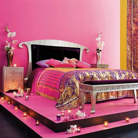 See more ideas about dinner themes, dinner party, party. Pink, purple and gold | Indian inspired bedroom, Indian ...