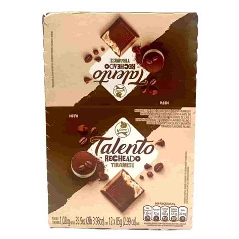 Chocolate Talento Tiramisu 12 Unidades De 85g Garoto Shopee Brasil