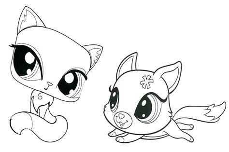Lps Coloring Pages Fox At Free Printable Colorings