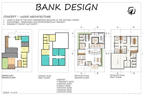 Bank Floor Plan Architecture Design