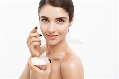 Beauty Youth Skin Care Concept Close Up Beautiful Caucasian Woman
