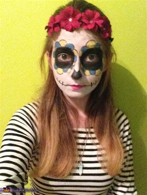 Day Of The Dead Homemade Costume No Sew Diy Costumes
