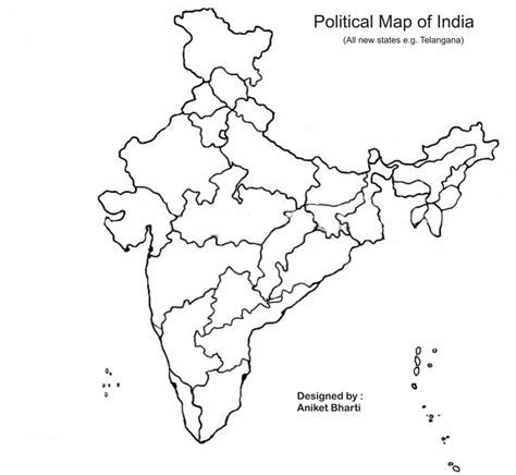 Blank Political Map Of India Megagasm