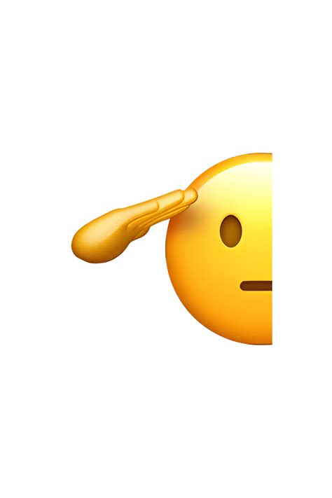 The 🫡 Saluting Face Emoji Depicts A Yellow Face With A Hand Raised In A