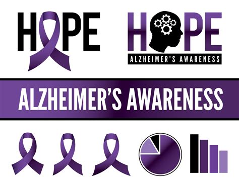 Alzheimers Disease Awareness Icons And Graphics 1518342 Vector Art At