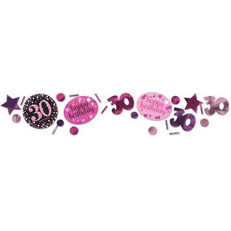 Pink Sparkling Celebration 30th Birthday Confetti 34g