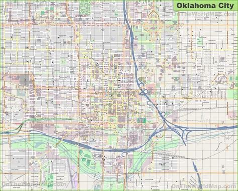 Large Detailed Map Of Oklahoma City Map Of Oklahoma Detailed Map Map