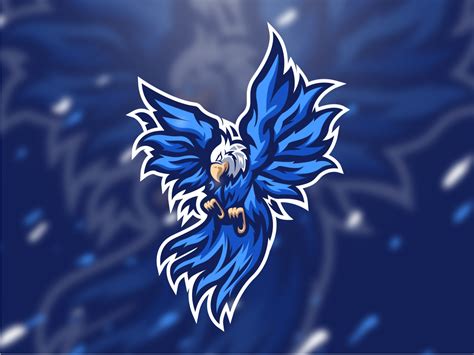 Blue Eagle Mascot Esport Logo Uplabs