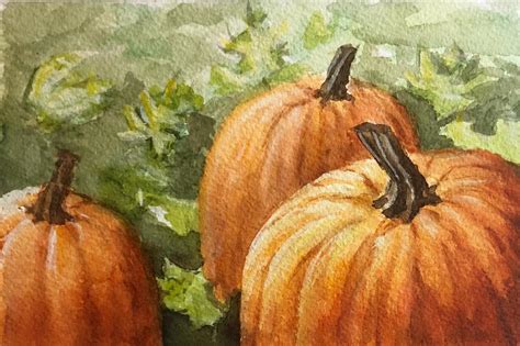 Paint A Pumpkin Watercolor Workshop Knot Too Shabby Furnishings