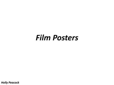Film Posters Terminology And Features
