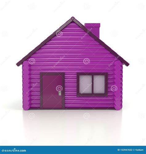 Purple House Edificio Mirador Icon Isolated On White Background