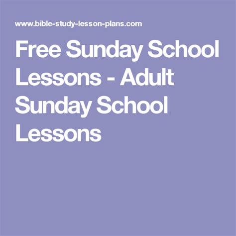 Free Sunday School Lessons Adult Sunday School Lessons Adult Sunday