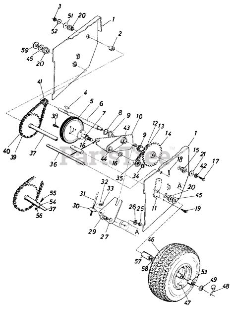 Mtd 310355 Mtd Snow Thrower 1990 Snow Parts Lookup With Diagrams