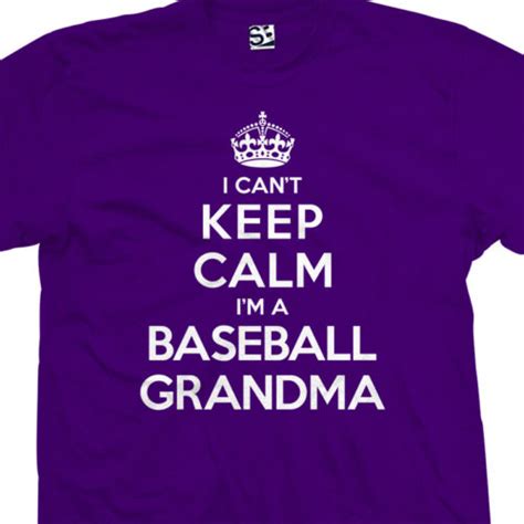 Baseball Grandma Shirt I Cant Keep Calm Im A Granny Women Ladies