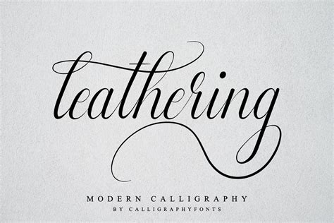 Leathering Modern Calligraphy Font Dafont Free