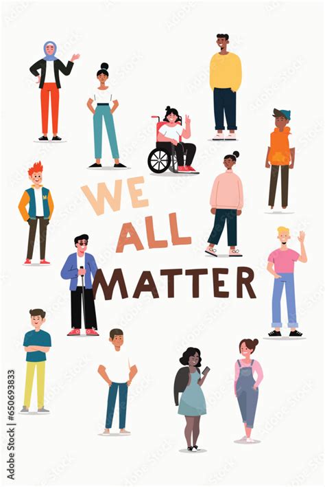 We All Belong Print Classroom Equality Poster Stock Vector Adobe Stock