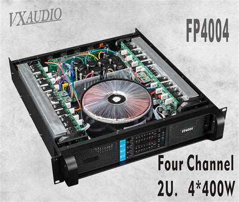 4 Channel Pro 2u Class H Ktv System Audio Amplifier Fp4004 China
