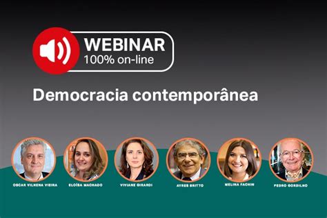 Webinar gratuito Democracia contemporânea Jornal Tribuna