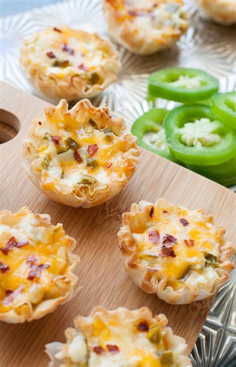 Baked Jalapeno Popper Phyllo Cups Peas And Crayons Recipe Recipes