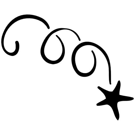 Swirly Star Sticker