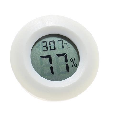 Mini termômetro digital Termômetro eletrônico redondo e higrômetro