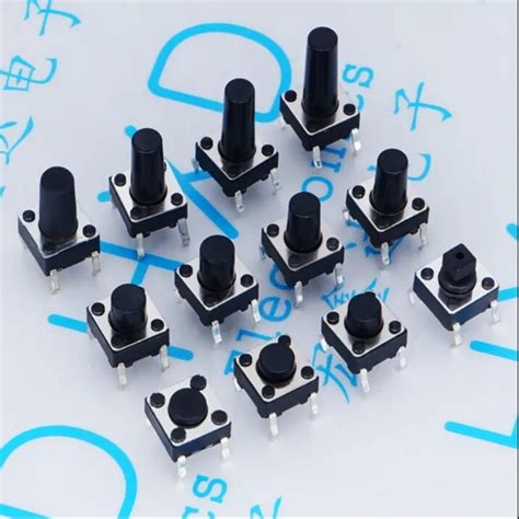 20pcs 4pin 66 Micro Tact Push Button Switches Dip 6x6x435678910