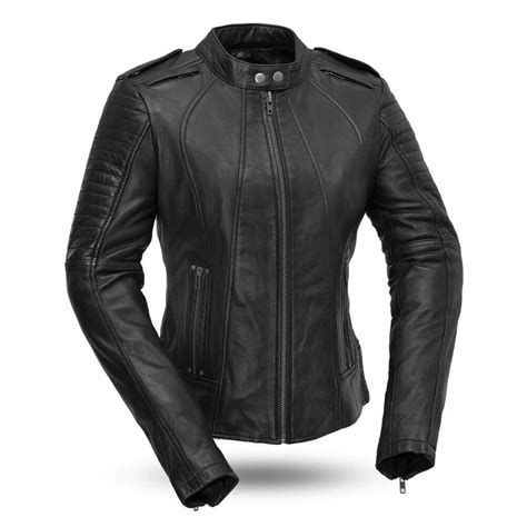 Sexy Biker Womens Motorcycle Lightweight Leather Jacket Fil104chmz Size 4xl Ebay