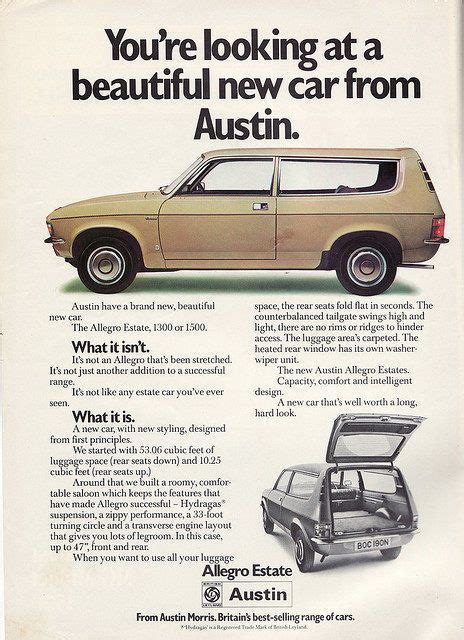 Austin Allegro Estate Car Magazine Advertisement Can Somebody Please