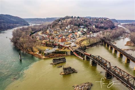 Drone Photo Of Harpers Ferry Wv After Todays Train Derailment Credit