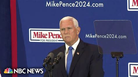 Mike Pence Makes 2024 Presidential Run Official Youtube