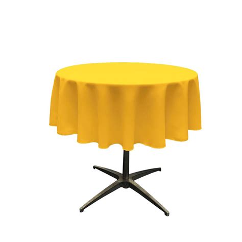 51 Dark Yellow Polyester Round Tablecloth Ifabric