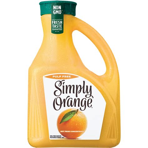 Simply Non Gmo Orange Juice No Pulp 89 Fl Oz Bottle